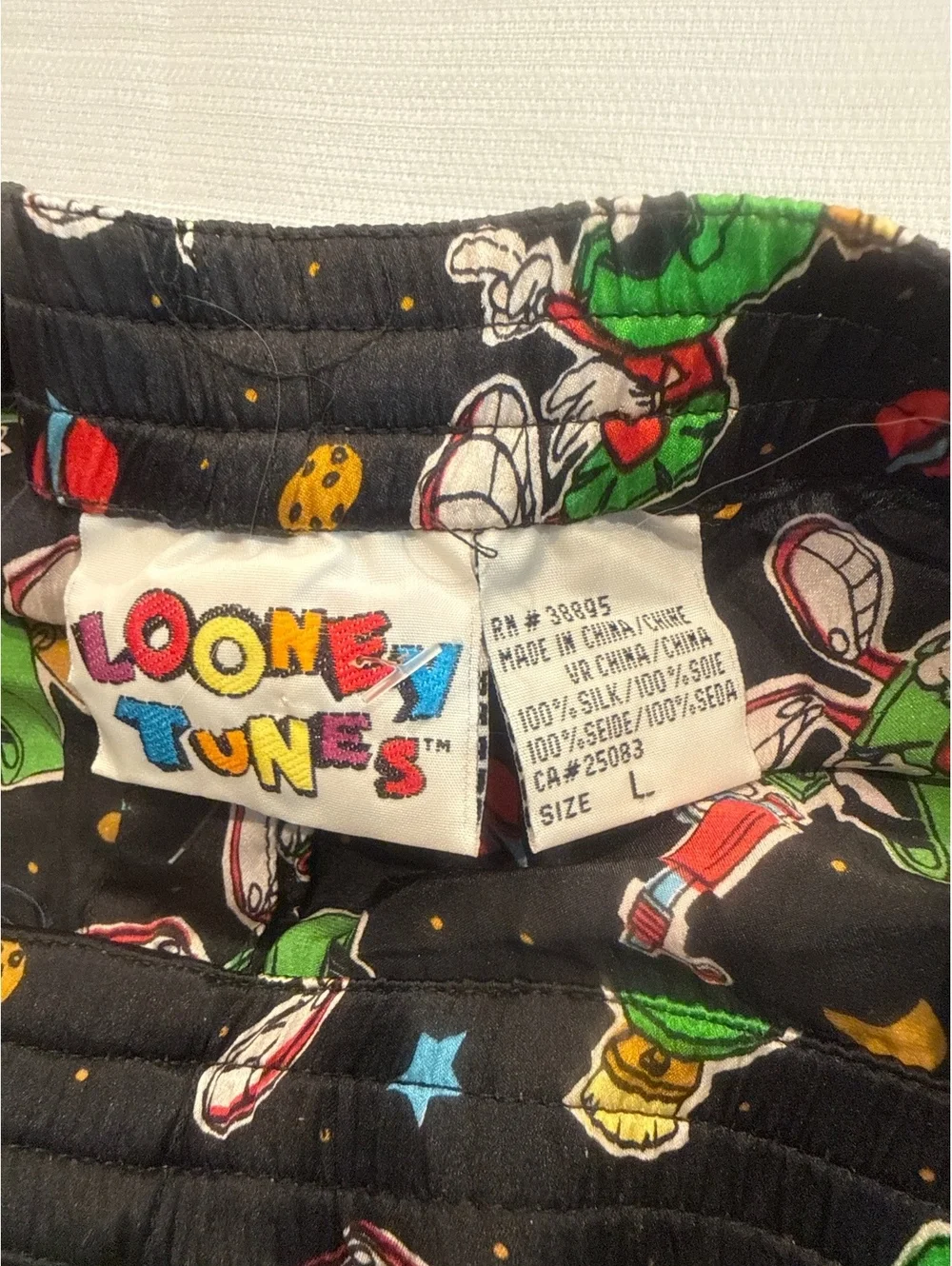 Looney Tunes Vintage 1993 Marvin the Martian Silk Shorts Size Large